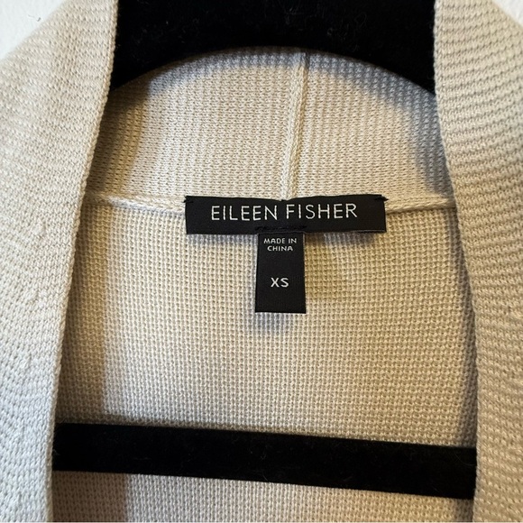 Eileen Fisher Open Front Drapey Cardigan Silk Cotton Blend Women’s Size XS - Picture 7 of 9